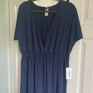 Navy Blue Swimsuits for All Cover up-xl